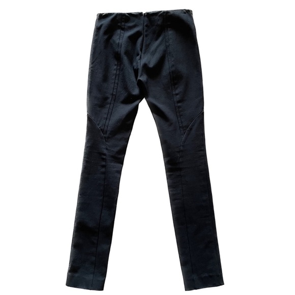 Rag and bone straight tuxedo pants size 0 black with leather on the side - Picture 2 of 10